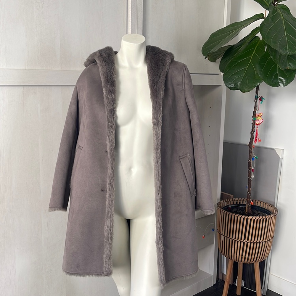 Brand new Uniqlo faux shearling jacket coat